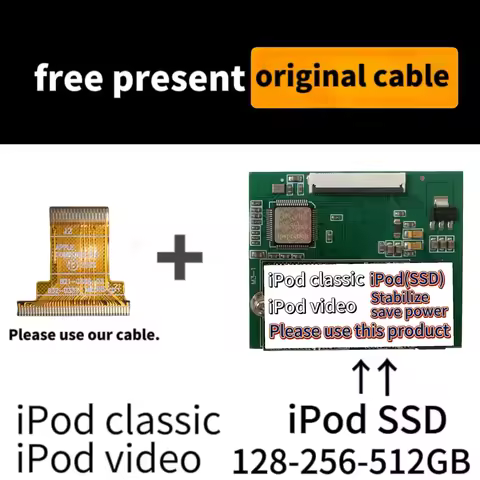 ipod Classic SSD 128gb 256gb For 6th 7th Generacion Replacement Hard Drive For Ipod Classic Disk 1.8