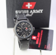 jam tangan wanita swiss army 8915 black chronograph original