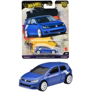 Hot Wheels HRV79 Car Culture World Tour Volkswagen Golf Mk7 Vehicle Toy Mini Car 3 Years Old Blue