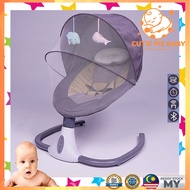 Newborn Baby Auto Swing Leaf Bouncer Mosquito Net Tent Automatic Remote Rocker Buaian Bayi Buai