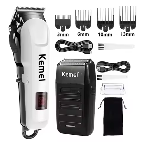 Kemei Hair Clipper Km-809A Km-2296 Km-1102 Cordless Beard Trimmer Electric Hair Clipper for Men Prof