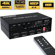 HDMI 2.0 Matrix 4x2 2x2 2x4 4K 60Hz Video Distributor w/ Audio Extractor HDR 3D HDMI Switch Splitter