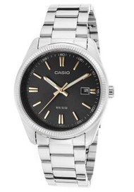 Casio นาฬิกาข้อมือ รุ่น MTP-1302D-1A2 (Silver/Black)