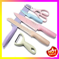 Everrich 6 Pcs Corrugated Kitchen Knife Set - puanzulaika