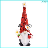 Alia Spring Gnomes Decorations Plush Ladybug Gnomes Desktop Ornaments Swedish Gnomes Tomtes Scandina