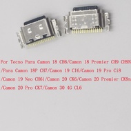 10-100Pcs Connector Usb Plug For Tecno Camon 18 Premier 18P 19 Pro Neo 20 30 Charging Type C Charger