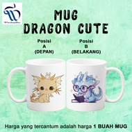 Cute DRAGON MUG / CUTE DRAGON MUG / , CUSTOM GLASS BABY DRAGON MUG / CUSTOM MUG / MUG