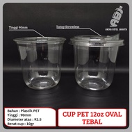 12 oz thick oval PET plastic Cup 12 oz oval PET plastic Cup/