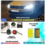 Volkswagen Passat CC - H7 6500k White Canbus LED Headlight Bulb - ⭐Error Free