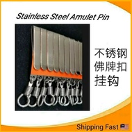 Crystal Card Buckle amulet pin/stainless steel stainless steel amulet Buckle amulet Clip (stainless 