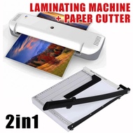 2in1 Bundel A4 Laminator Laminating Machine Plus A4 Paper Cutter