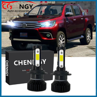 สำหรับ Toyota HILUX Revo 125 2016 2017 2018-2021 ไฟหน้ารถด้านหน้าหลอดไฟ-V4 6000K ชุดหลอดไฟ LED เปลี่