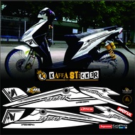 VARIASI STRIPING BEAT KARBU PUTIH LIST HITAM