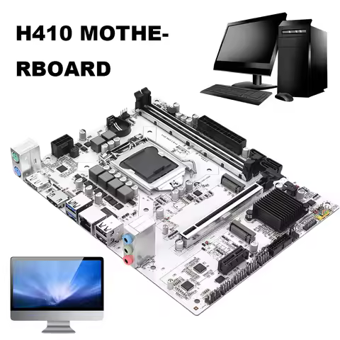 LGA1200 Computer Motherboard USB3.0 SATA3.0 H410 PC Mainboard DDR4*2 Memory M.2 NVME 64GB Max PCl-E1