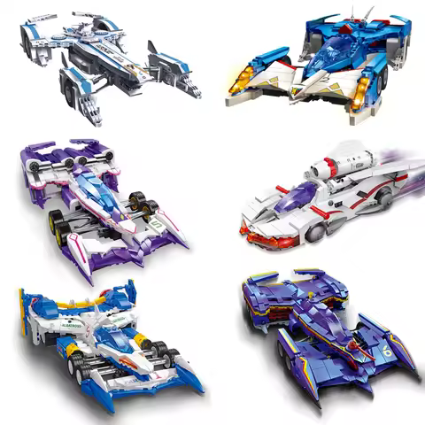 IN STOCK MOC Future GPX Cyber Formula Sports Car Asurada G.S.X Building Blocks Assembling Toys for C
