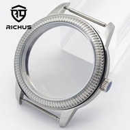 RICHUS ETA6497 Watch Case 44mm Silver Watch Case Fit ETA6497 6498 ST3600 3620 Movement Watch Accesso