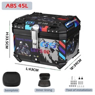Top box for Motorcycle tail box 36L 45L 55L 65L universal backrest large-capacity alloy 45 liters