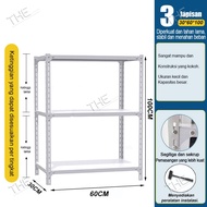 Rak Besi Semua Serbaguna 5 Susun / Rak Gudang / Rak Warung / Rak Siku / Rak Full Iron