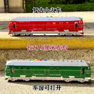 Green Leather Train Small Train Old-fashioned Retro Train Model Children's Toy Car 1-3 Years Old Boy