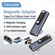 Type-C Female To 7.62mm 2pin/4pin Magnetic Adapter With Indicator Light Charging Adapter For Shokz D