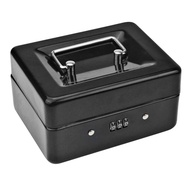 Metal Coin Box with Locking Storage Tray - Small Coin Box with Combination Lock 15 x 12 x 7.7cm