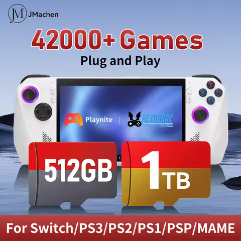 1TB Game Card with 42000+ Retro&AAA Games for ROG ALLY/ Win Handheld Game Console/PC/Laptop 50+Emula