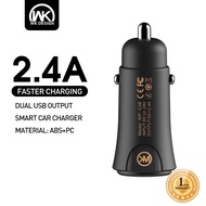 WK Design C.C08 Lincoln Car Charger 2 USB DC5V-2.4A Ultrasonic Automobile Charger
