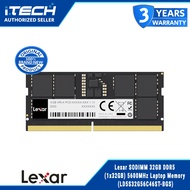 Lexar SODIMM 32GB DDR5 (1x32GB) 5600MHz Laptop Memory (LD5S32G56C46ST-BGS)