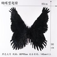 Angel wings. Black wings Halloween cosplay mage props bow and arrow set two-dimensional magic show supplies