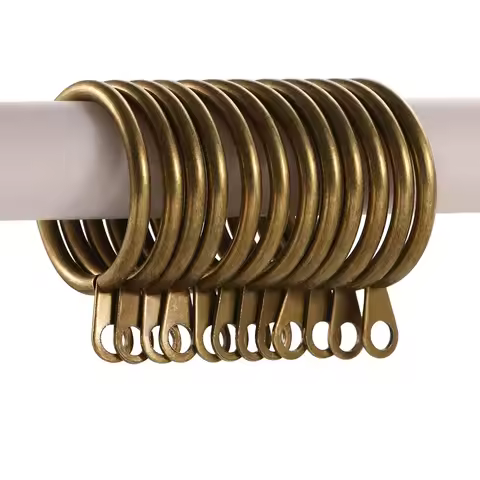 6Pcs Metal Curtain Rings Curtain Accessories Curtain Rings Hanging Hooks for Curtains Rods Pole Voil