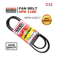 BANDO Fan Belt 4pk1180 (1pc) Applicable for MYVI -1.5-D20N(17-)