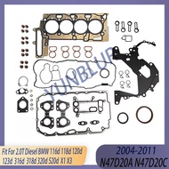 Engine Parts Cylinder Head Full Gasket Set Fit 2.0 L T Diesel N47 N47D20C N47D20D 04-13 For BMW 1 3 