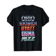 1 Sigma Rizz Crew Neck T-Shirt 1 Ohio Skibidi Gyatt Sigma Rizz Crew Neck T-Shirt Casual Print T-Shir