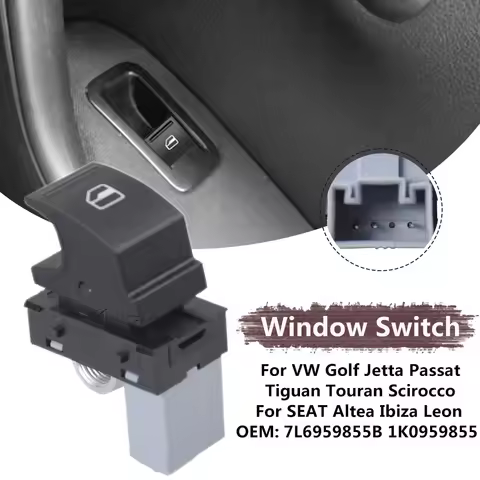 Window Power Switch Button 7L6959855B 1K0959855 For VW Golf MK5 6 Passat Amarok Sharan Tiguan Touran