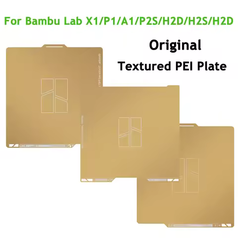 Official Original For Bambu Lab X1/P1/A1//P2S/H2D/H2S/H2D Double sided Textured PEI Plate A1 Mini H2