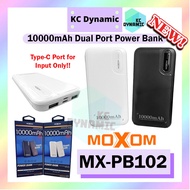 Moxom MX-PB102 10000mAh Dual Port Power Bank 2.4A Portable Powerbank MXPB102 PB102 Bank Kuasa