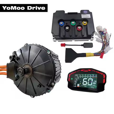 QS165 10KW 48V-96V 6300RPM 50H PMSM Mid Drive Motor With Fardriver ND841000 Controller, DKD Display 