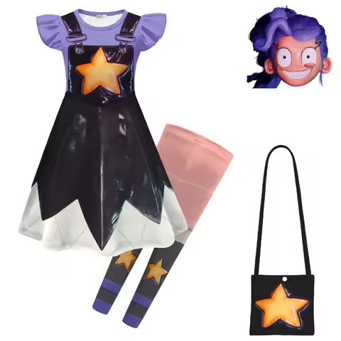NEW Horror Game Play Time Lily Cosplay Costume Girls Dress Up Bobi 5 Puppet Lily Children's Clothes 