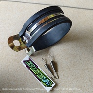 klem clamp breket gelang knalpot lebar 4cm untuk tabung 3.5 inchi model wrx plus 2 per stenlis