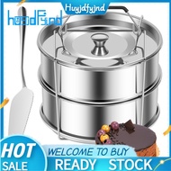 2-Tiers Stainless Steel Steamer 2.4 Quarts Capacity with Lid Stackable Flan Pan Mold Nonstick Steame