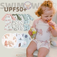 Toddler Boys 2-Piece kids Swimsuit Rashguard Long Sleeve UV Sun Protection