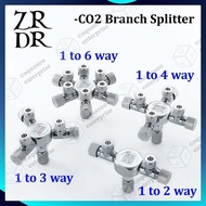 ZRDR Aquarium CO2 Splitter Branch 2 3 4 6 way | co2 splitter co2 aquarium co2 system co2 aquascape