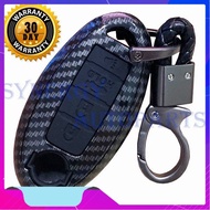 Cover Carbon Casing Smart Key Kunci Remote Nissan Xtrail - Merah