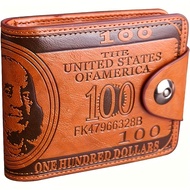 Men'S USD Bill Cash Box, 22Cm When Unfolded, Credit Card Photo Album, Transparent ID Window, Ultra-T