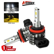 25W 4000LM LED Fog light,H11 9005/HB3 9006/HB4,Gold Yellow/Pure White,No Interference