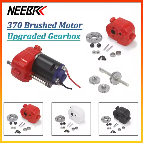 NEEBRC Metal Gearbox Gear Set with 370 Brushed Motor Upgraded for MN82 MN78 MN99S MN168 MN Model 1/1