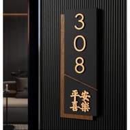 Vertical 3 D25x8.5cm unit number signage door unit number house number door House number Apartment R