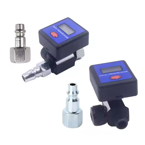 Digital Pressure Gauge, 1/4NPT Accurate Regulator with DigitalGauge, Up to 145PSI, Paint Guns Air Pr