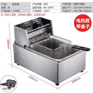 XYDeep Frying Pan Commercial Stall Single and Double Cylinder Electric Fryer Large Capacity Fryer Deep Frying Pan Fryer