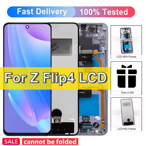 TFT Flip4 For Samsung Z Flip 4 SM-F721 F721B LCD Display Touch Screen Digitizer Assembly Replacement